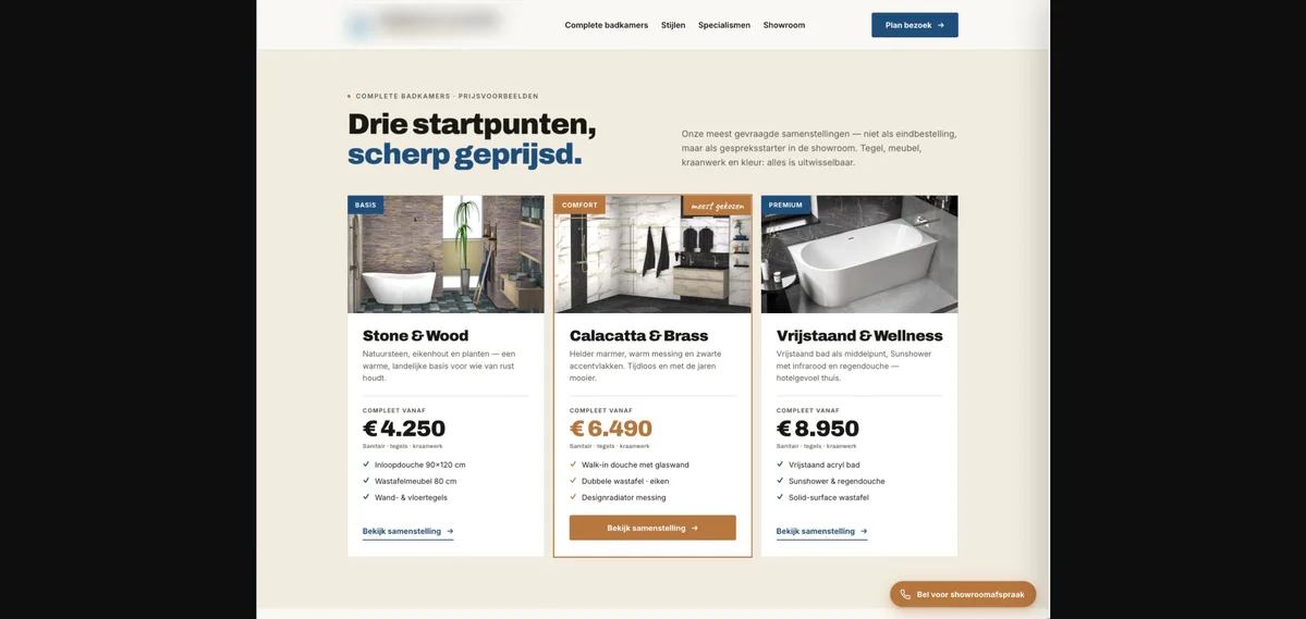 Snelle lead genererende website voor een bedrijf actief in de retail.